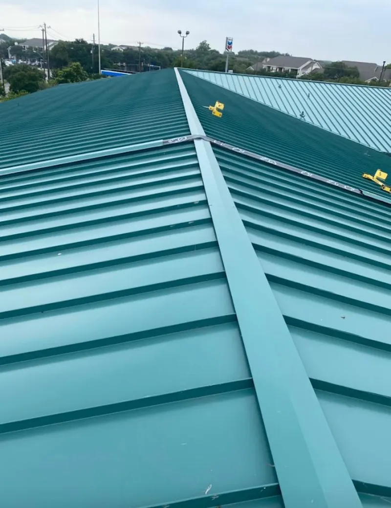 Green commercial metal roof ridge and valley for Metal Roof Repair in Wauseon